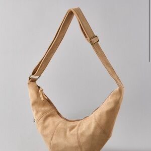 NWT American Eagle Outfitters Tan Suede Hobo Crossbody Bag